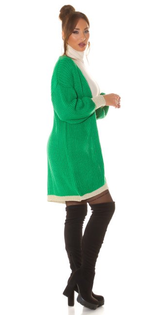 Trendy oversized cardigan groen
